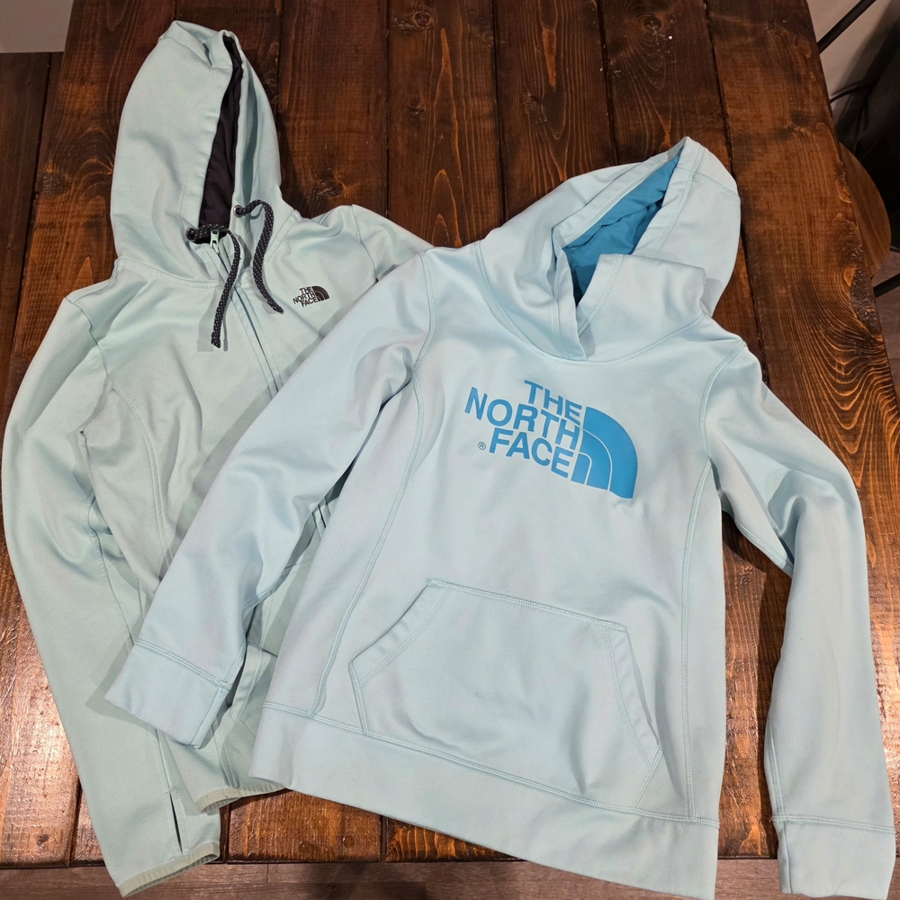 The North Face Light Blue Hoodies